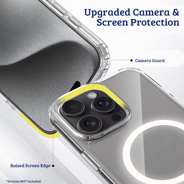 iPhone 16 Pro Premium Clear Case Cover: High-Quality Acrylic + TPU, MagSafe Compatibility, Screen & Camera Protection, Dust-Proof Design